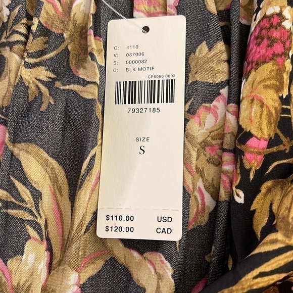 Anthropologie floral black motif tunic size S - Picture 8 of 10